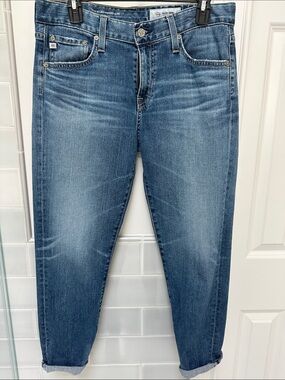 Ag Adriano Goldschmied The Ex-boyfriend Slim Straight Jeans in Medium Blue Wash